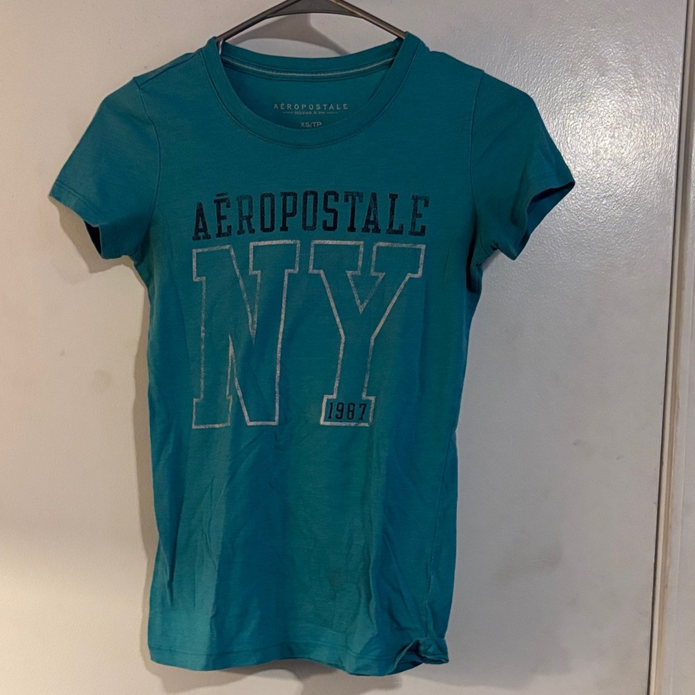 Aeropostale Blue NY Graphic Tee